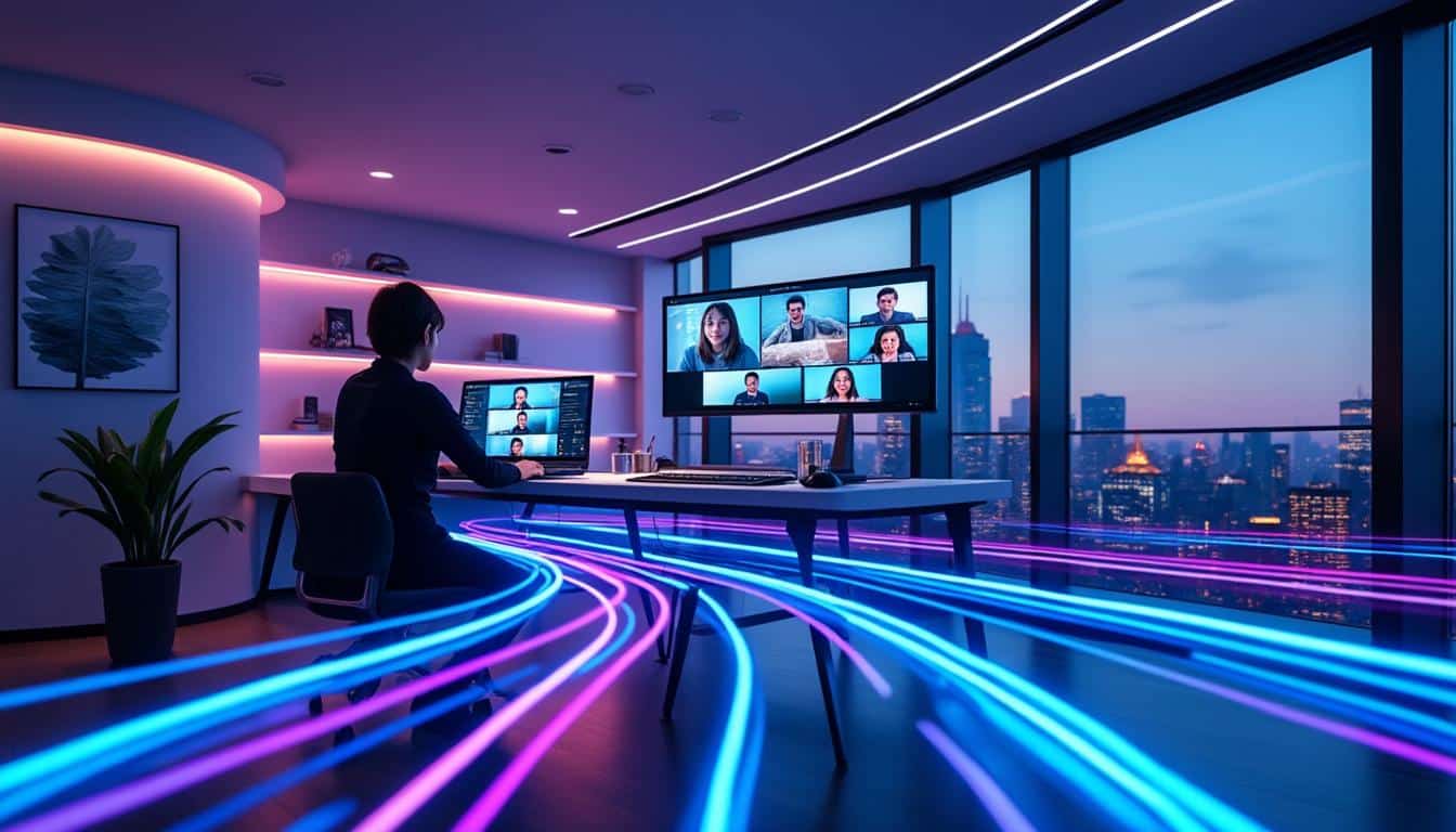 découvrez comment la fibre optique facilite l'accès au télétravail en haute définition, offrant une connexion rapide et stable pour une expérience professionnelle optimale à domicile.