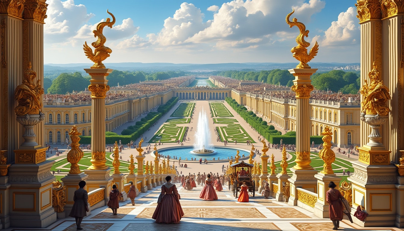 découvrez le château de versailles, emblème de la monarchie absolue, où chaque salle raconte l'histoire fascinante des rois et reines de france.